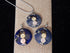 Lapis Lazuli Gemstone Flower Pendant w/chain