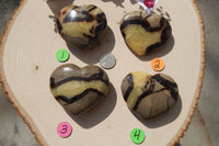 Septarian Dragon Crystal Heart Polished Heart Stone Puffy Heart, Septarian Crystal Heart, Crystal Septarian Dragon Heart
