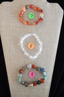 Stone Nugget Bracelet~ Carnelian, Quartz, Multi Stone