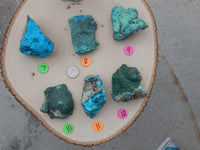 Natural Rough Chrysocolla, Malachite, Azurite Crystal Clusters, Rough Chrysocolla w/ Malchite & Azurite Crystal Clusters, Chakra