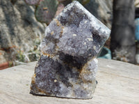 Amethyst Crystal Cluster Geode w/cut base