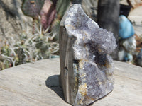 Amethyst Crystal Cluster Geode w/cut base