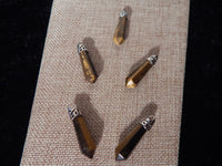 Assorted Gemstone Point Pendants w/chain~ Hematite, Tiger Eye, Purple Agate, Fluorite, Clear Quartz, Rose Quartz