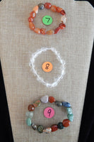 Stone Nugget Bracelet~ Carnelian, Quartz, Multi Stone