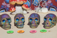 Aura Quartz Crystal Skull, Rainbow Aura Quartz Crystal Skull, Titanium Quartz Crystal Skull, Rainbow Quartz