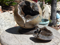 Septarian Dragon Crystal Stone Sphere W/ Window