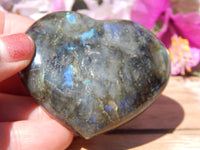 Labradorite Heart, Polished Labradorite Crystal Heart, Labradorite Protection Heart Crystal, Heart Stone