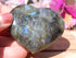 Labradorite Heart, Polished Labradorite Crystal Heart, Labradorite Protection Heart Crystal, Heart Stone