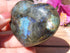 Labradorite Heart, Polished Labradorite Crystal Heart, Labradorite Protection Heart Crystal, Heart Stone