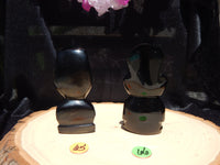 Gold Sheen Obsidian Carved Statue Stone, Obsidian Gold Sheen Aztec Statue, Gold Sheen Statue Stone