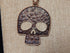 Day of the Dead Skull Bronze 2&quot; Pendants w/chain