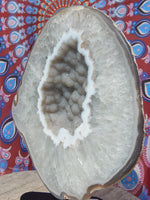 Crystal Druzy Geode Display with Spinning Stand, Druzy Crystal Geode Display