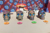 Aura Quartz Crystal Skull, Rainbow Aura Quartz Crystal Skull, Titanium Quartz Crystal Skull, Rainbow Quartz