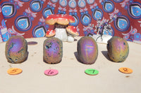 Aura Quartz Crystal Skull, Rainbow Aura Quartz Crystal Skull, Titanium Quartz Crystal Skull, Rainbow Quartz