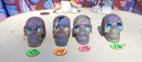 Aura Quartz Crystal Skull, Rainbow Aura Quartz Crystal Skull, Titanium Quartz Crystal Skull, Rainbow Quartz