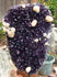 QUALITY DARK Amethyst Crystal Cluster Display with Stand, Uruguay AAA++ Quality