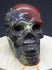 Dragon Blood Jasper Crystal Carved Stone Skull 3.2&quot;, Crystal Dragon Blood Stone Skull