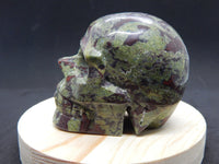 Dragon Blood Jasper Crystal Carved Stone Skull 3.2&quot;, Crystal Dragon Blood Stone Skull