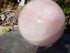 Rose Quartz Sphere Display, Rose Quartz Polished Stone Sphere, Polished Rose Quartz Sphere