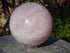 Rose Quartz Sphere Display, Rose Quartz Polished Stone Sphere, Polished Rose Quartz Sphere