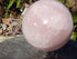 Rose Quartz Sphere Display, Rose Quartz Polished Stone Sphere, Polished Rose Quartz Sphere