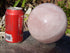 Rose Quartz Sphere Display, Rose Quartz Polished Stone Sphere, Polished Rose Quartz Sphere