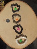 Stone Chip Bracelet~ Hematite, Labradorite, Black Tourmaline, Rainbow Moonstone