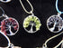 Tree of Life Gemstone 1 1/2&quot; Pendants w/chain,Quartz, Amethyst, Peridot, Iolite, Citrine, Garnet, Labradorite, Aventurine, Carnelian, Chakra