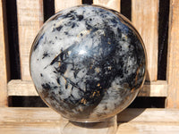 Black Tourmaline Crystal Polished Sphere, Black Tourmaline Polished Crystal Sphere, Crystal Sphere Black Tourmaline