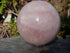 Rose Quartz Sphere Display, Rose Quartz Polished Stone Sphere, Polished Rose Quartz Sphere