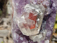 Amethyst Crystal Cluster Display with Stand, Crystal Amethyst Display Cluster, Cluster Amethyst Crystal Display, Amethyst Crystal