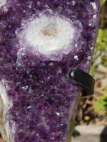 Amethyst Crystal Cluster Display with Stand, Crystal Amethyst Display Cluster, Cluster Amethyst Crystal Display, Amethyst Crystal