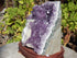 Amethyst Crystal Cluster Display with Stand