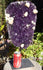 QUALITY DARK Amethyst Crystal Cluster Display with Stand, Uruguay AAA++ Quality