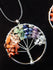 Chakra Tree of Life Gemstone 2&quot; Pendants w/chain