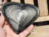 Silver Sheen Obsidian Heart Stone, Obsidian Silver Sheen Heart, Silver Sheen Heart Stone