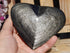 Silver Sheen Obsidian Heart Stone, Obsidian Silver Sheen Heart, Silver Sheen Heart Stone