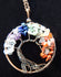 Chakra Tree of Life Gemstone Bronze 2&quot; Pendants w/chain