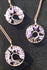 Amethyst Tree of Life Gemstone Bronze 2&quot; Pendants w/chain