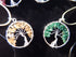 Tree of Life Gemstone 1 1/2&quot; Pendants w/chain,Quartz, Amethyst, Peridot, Iolite, Citrine, Garnet, Labradorite, Aventurine, Carnelian, Chakra