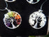 Tree of Life Gemstone 1 1/2&quot; Pendants w/chain,Quartz, Amethyst, Peridot, Iolite, Citrine, Garnet, Labradorite, Aventurine, Carnelian, Chakra