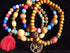 Wooden Bead Bracelet Sets~ White, Black, Red, Blue, Brown