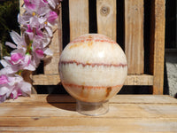 Rainbow Calcite Crystal Stone Sphere 3.5&quot;