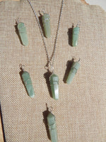 Aventurine Wire Wrapped Point Necklace