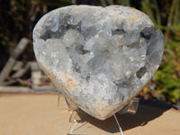 Celestite Crystal Heart, Celestite Heart Cluster Crystal, Crystal Celestite Heart, Celestite Heart Crystal, Heart Celstite