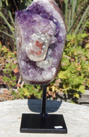 Amethyst Crystal Cluster Display with Stand, Crystal Amethyst Display Cluster, Cluster Amethyst Crystal Display, Amethyst Crystal