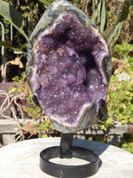 Amethyst Crystal Cluster Display with Stand, Crystal Amethyst Display Cluster, Cluster Amethyst Crystal Display, Amethyst Crystal