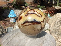 Septarian Dragon Crystal Stone Sphere 6&quot;, Crystal Septarian Sphere, Dragon Septarian Crystal Sphere