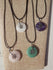 Tree of Life Gemstone Circle Pendants w/chain,Quartz, Amethyst, Rose Quartz, Green Aventurine