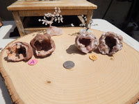 Pink Amethyst, Pink Amethyst Geode Pair **New Find** Pink Amethyst Cluster, Pink Amethyst from Argentina